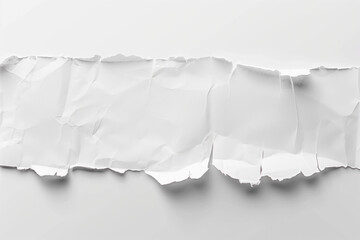 Obraz premium piece of white crumpled torn paper