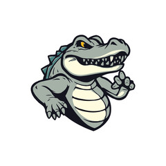 Alligator sport mascot logo. Gator Head vector illustration. green Crocodile vector logo