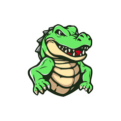 Alligator sport mascot logo. Gator Head vector illustration. green Crocodile vector logo