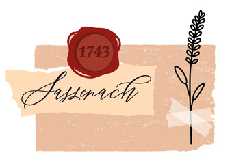 1743 Sassenach Stempel Zettel
