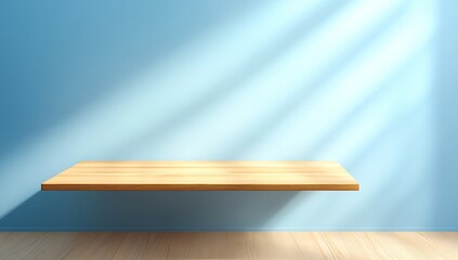 Elegant Wooden Tabletop in Luminous Interior