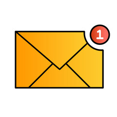 envelope message icon vector simple design element/ chat symbol illustration 