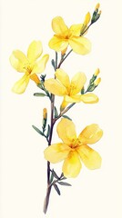 Fototapeta premium Watercolor floral background