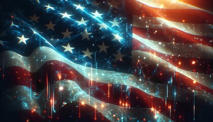 Vibrant HD wallpaper of the American flag, highlighting its colors and design, ideal for enhancing any patriotic space