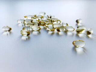 Fish oil capsules, vitamin D3