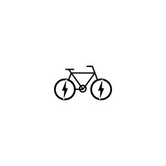 Fototapeta premium Electric bike, electro bicycle, e bike icon isolated on white background