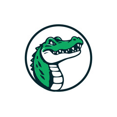 Alligator sport mascot logo. Gator Head vector illustration. green Crocodile vector logo