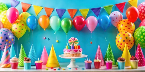 Vibrant birthday party decorations with customizable designs for a memorable celebration