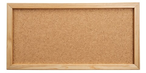 Fototapeta premium Cork board with wooden frame, perfect for pinning notes and reminders