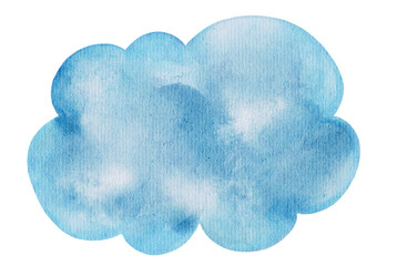 Cloud Sky Blue watercolor isolated,illustration Hand Paint Cartoon Sweet Pastel Cloud Shape Fantasy Design for Nursery elements