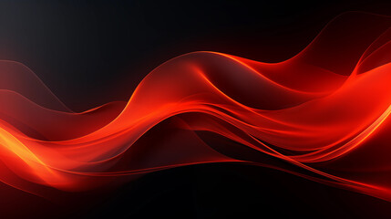 A red wave with black background