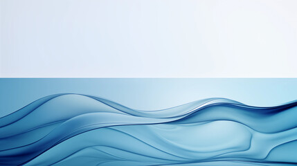 Obraz premium A blue wave is shown on a white background