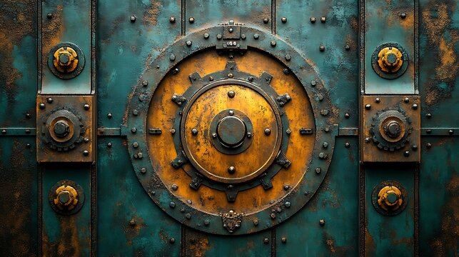 retro industrial style background metallic textures and steampunk elements vintage design inspiration featuring gears pipes and aged metal finishes for a unique mechanical aesthetic