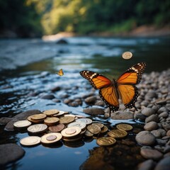 butterfly, insect, nature, flower, wings, animal, summer, macro, orange, beauty, wildlife, fly, spring, garden, colorful, plant, beautiful, black, wing, leaf, butterflies, insects, fauna, closeup, bug