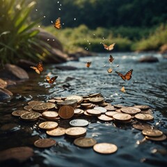 money, coin, currency, coins, finance, business, cash, bank, euro, wealth, banking, change, penny, savings, metal, gold, stack, silver, investment, financial, pile, dollar, heap, treasure, finances