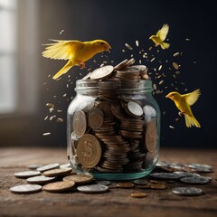 money, coin, jar, glass, currency, coins, euro, finance, bank, cash, dollar, candle, business, savings, save, christmas, bottle, wealth