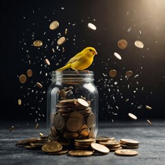 money, coin, jar, glass, currency, coins, euro, finance, bank, cash, dollar, candle, business, savings, save, christmas, bottle, wealth