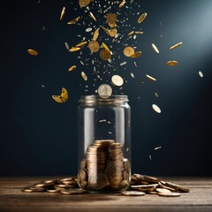 money, coin, jar, glass, currency, coins, euro, finance, bank, cash, dollar, candle, business, savings, save, christmas, bottle, wealth