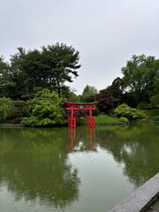 japanese garden with bridge
