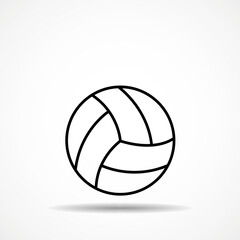 Volleyball ball isolated on white background. Vector illustration