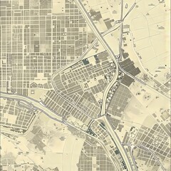 Obraz premium Urban vector city map of Jazan, Saudi Arabia, displaying detailed streets, landmarks, infrastructure