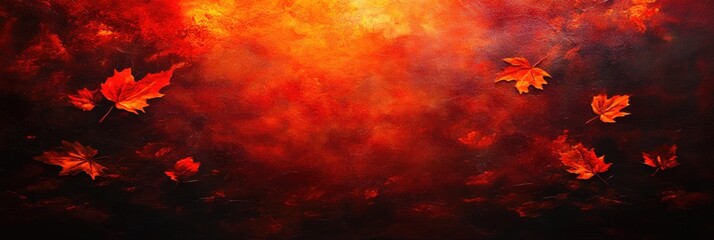 A vibrant autumn tapestry showcasing a blend of warm hues and textured surfaces that evoke the essence of fall leaves gracefully descending in serene beauty