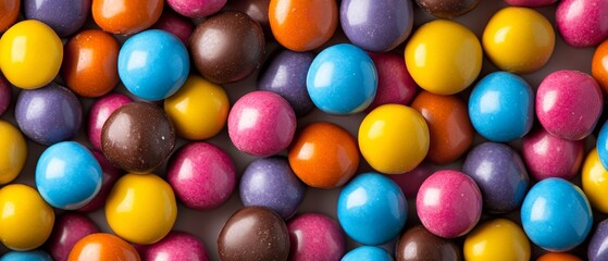 A bunch of colorful candy balls are piled on top of each other © CYBERPINK