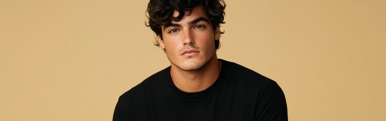 Obraz premium Model showcasing fashionable attire in a studio setting