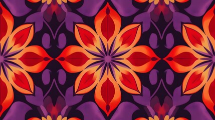 Flowers, Florals, Shapes, Waves, Leaves, Red and Purple, Texture, Pattern Background, Wallpaper, Cover and Screen for Smartphone, PC, Laptop, 9:16 and 16:9 Format