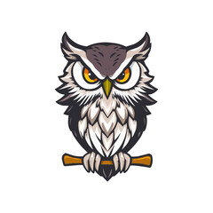 owl mascot logo design vector with modern illustration concept style for badge, emblem and tshirt printing. owl illustration for sport team.