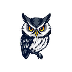 owl mascot logo design vector with modern illustration concept style for badge, emblem and tshirt printing. owl illustration for sport team.