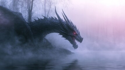 Fototapeta premium Dragon in the Mist