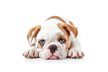 Obraz premium english bulldog puppy isolated on white
