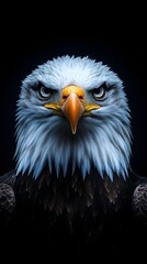 Obraz premium Stunningly realistic high-resolution eagle image showcasing intricate feather detail and sharp focus 