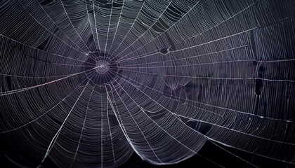 Fototapeta premium a spider web in nature, somewhere in a forest or field