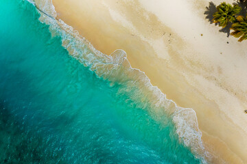 Tropical carribbean beach, aerial abstract background