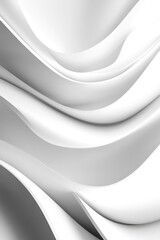 The image is a white and black abstract painting of a wave. The wave is made up of many different shapes and lines, creating a sense of movement and energy. The painting is very dynamic