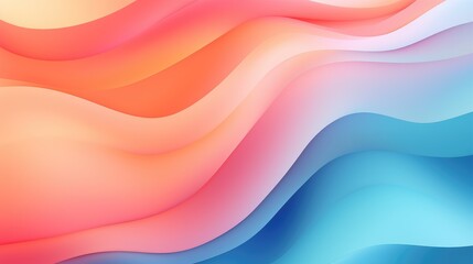 Fototapeta premium Abstract background with wavy lines in shades of pink, blue and white. The colors blend seamlessly, creating a soft and ethereal effect.