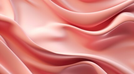 Obraz premium Soft, flowing pink fabric creates a beautiful abstract background. The delicate curves and subtle highlights evoke a sense of elegance and luxury.