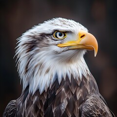 Obraz premium Hyper-detailed high-resolution image of an eagle with lifelike clarity and sharp focus 
