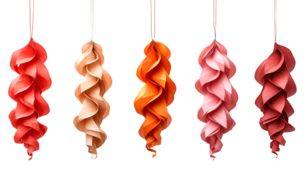 a group of colorful swirly objects. 