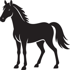 horse silhouette illustration