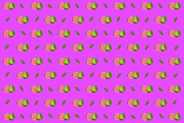 seamless background fruit, seamless pattern, seamless pattern with guava, illustration of fruits, fruit, purple background, wallpaper, fruit background, food, purple, guava