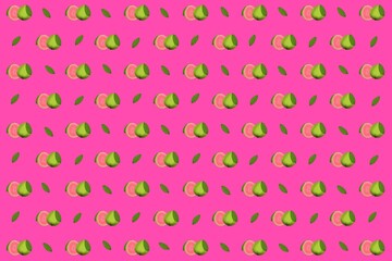 pink background with fruits, seamless background fruit, seamless pattern, seamless pattern with guava, illustration of fruits, fruit, pink background, wallpaper, fruit background, food, pink, guava