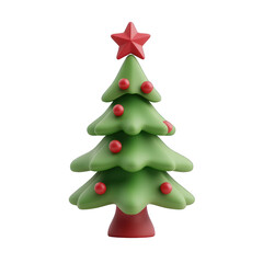 Fototapeta premium A vibrant 3D Christmas tree design with colorful decorations, perfect for festive themes and holiday celebrations. 3d render