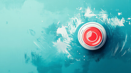 A modern fire detector with nightlight feature, set against textured turquoise background, adds touch of contemporary design.