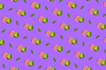 Purple pattern, seamless background fruit, seamless pattern, seamless pattern with guava, illustration of fruits, fruit, purple background, wallpaper, fruit background, food, purple, guava