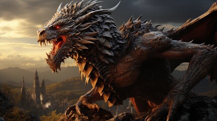 dragon in the castle