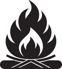 fire flames silhouette vector art illustration