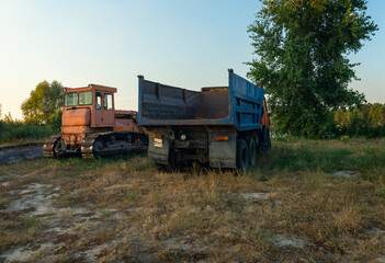 tractor and truck